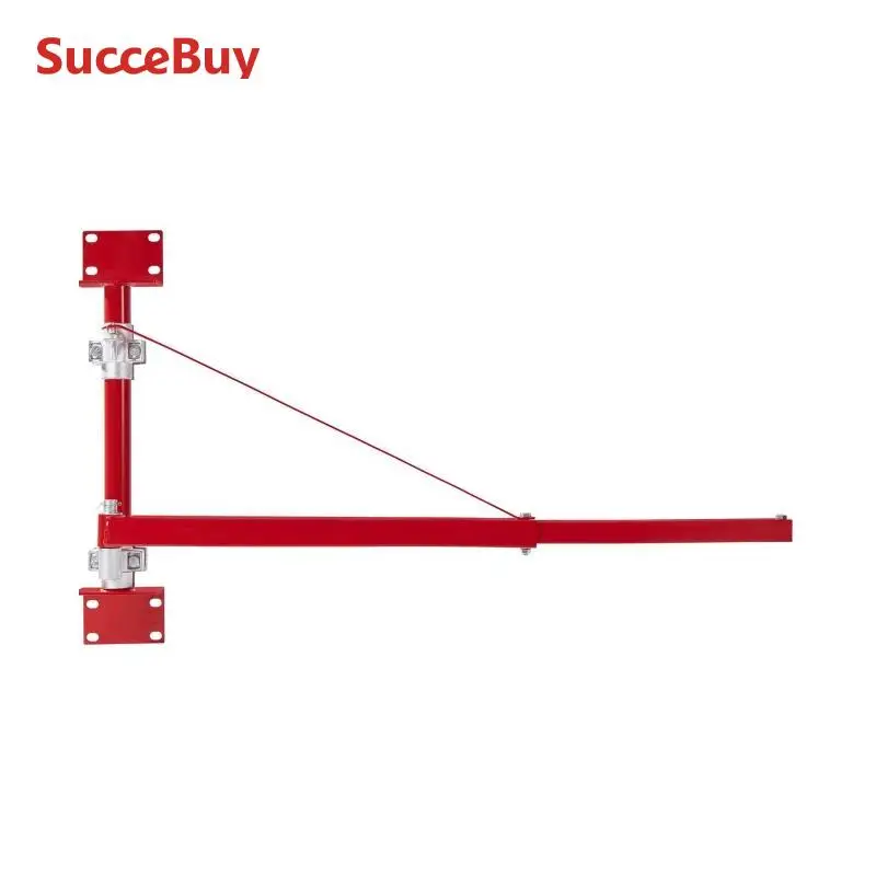 SucceBuy Electric Hoist Support Arm Swing Holder Pole Steel Hoist Frame 180&deg; Scaffold Winch Lifting Arm for Workshop Garage