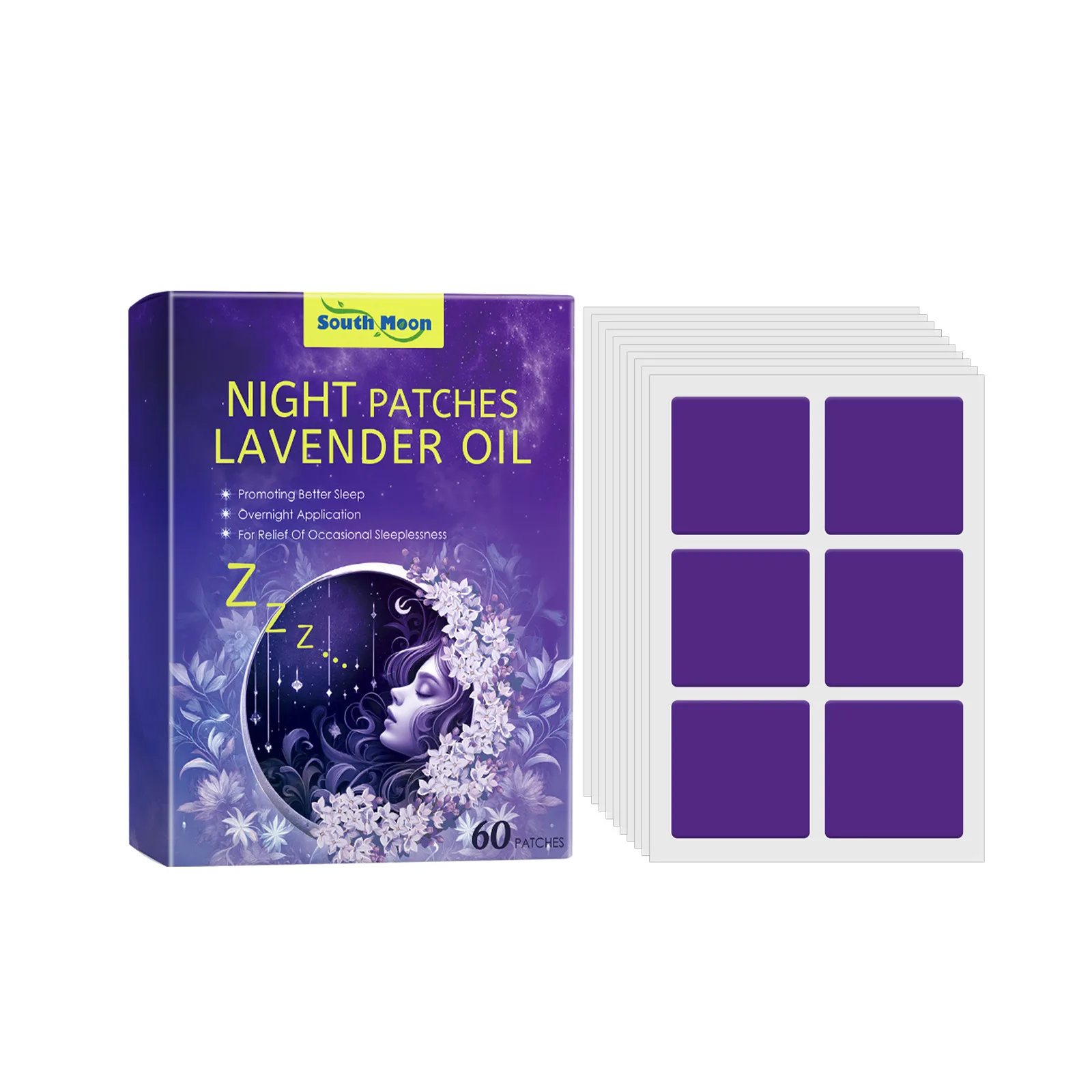 Insomnia Treatment Patch Relieve Nighttime Dreaminess Stress Headache Neurasthenia Soothing Body Relax Lavender Improve Sleeping