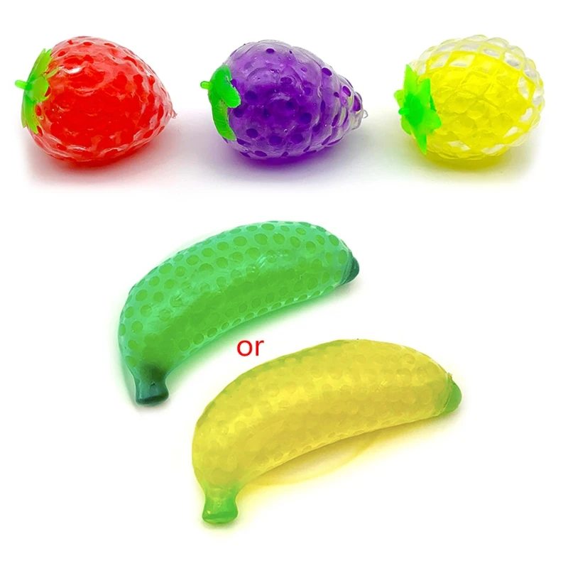 Soft Stress Relief Exquisite Strawberry Squeeze Toy, Cartoon Squishy Simulation Decompression Toy for Kids Dropship simulation banana squeeze toy slow rising anti stress fidget fruits toys stress relief toy squeezing pu kids decompression toy