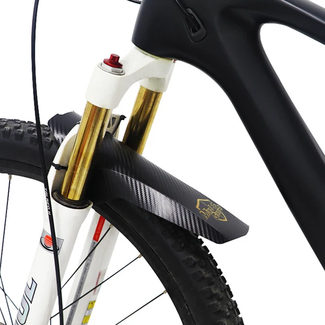 Accessoires de cyclisme, 2 pièces, garde-boue avant/arrière en fibre de carbone pour VTT, garde-boue de vélo 1