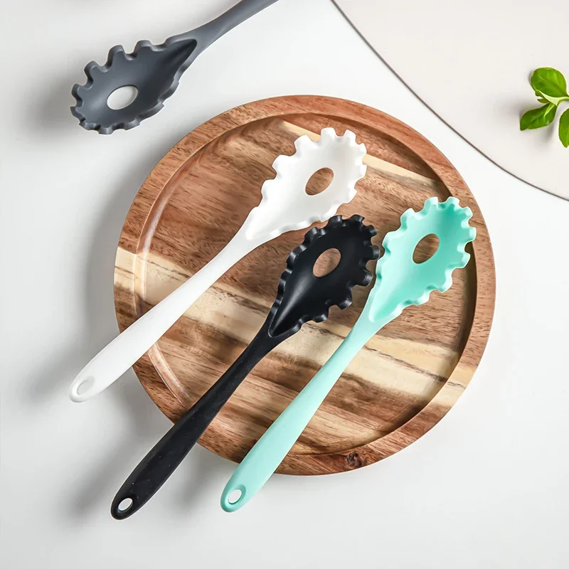 Large Silicone Pasta Spoon Noodle Spoon Food Grade Heat Resistant Pasta Grab Kitchen Cooking Tool Tableware silicone pasta spoon