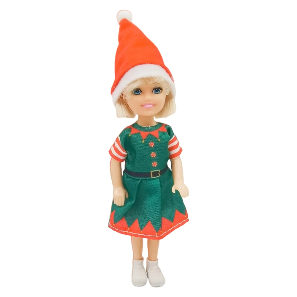 Doll Clothes Doll Shoes Custom Doll Doll Accessories 1 Pcs Doll Movable Jointed Mini Doll 14 cm Cute Doll + Shoes + Outfit For Kelly Male Boy's Girls Gift Baby Toys JJ