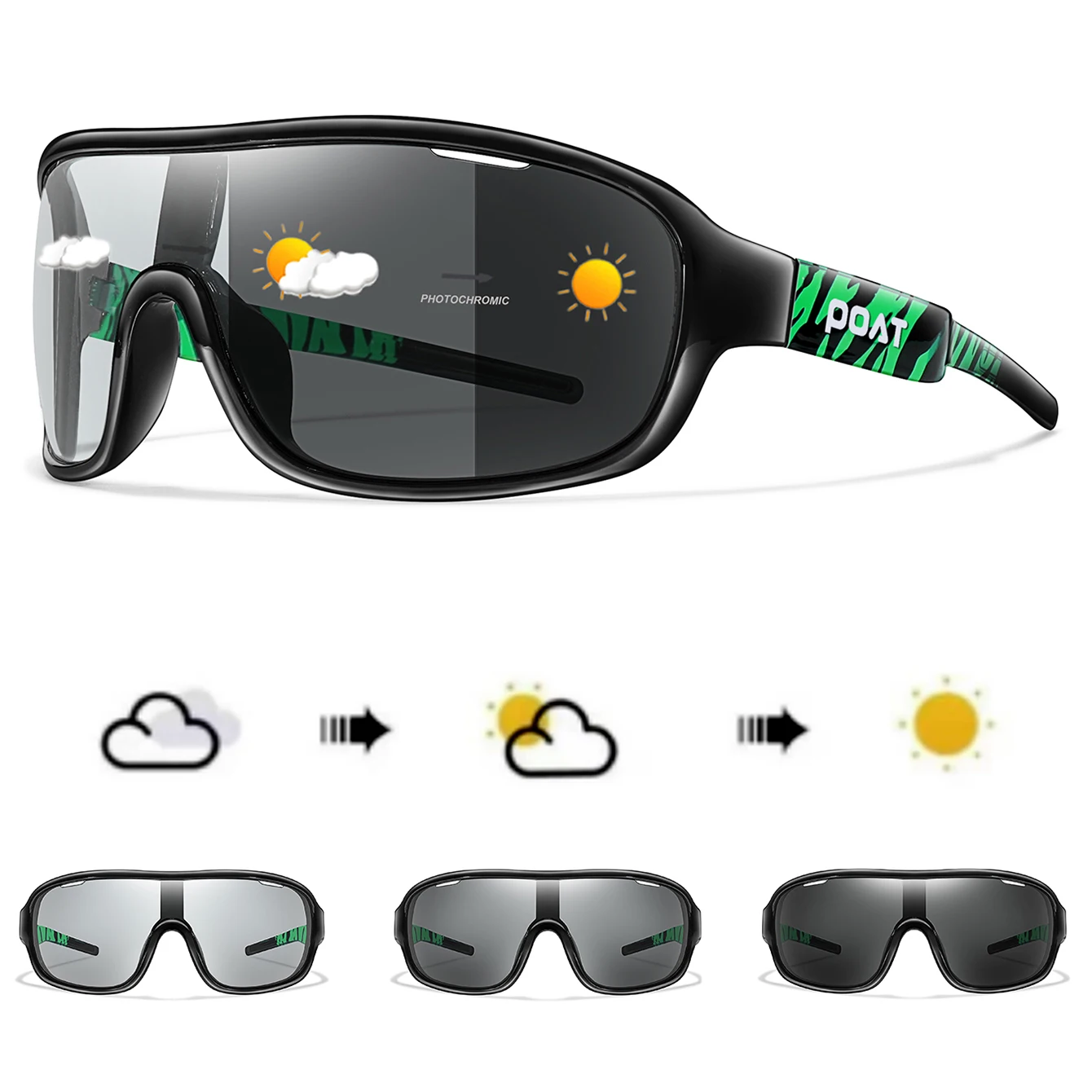 POAT Polarized Photochromic Sunglasses For Men And Women