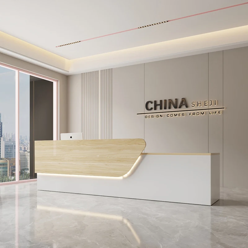 Beauty Salon Bar Counter Cashier Counter Simple Modern Reception Desk Luxury Officeescritorio De Recepcion Commercial Furniture