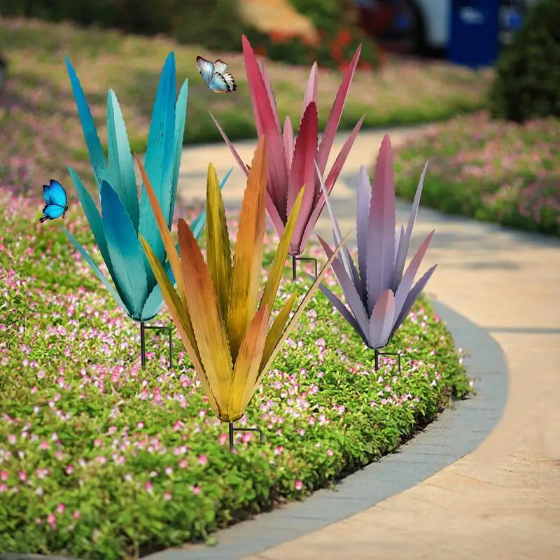 

Metal Agave Plant Sculpture DIY Plant Home Decor Yard Art Statue Garden Outdoor Sculpture Decorative Accessories For Yard