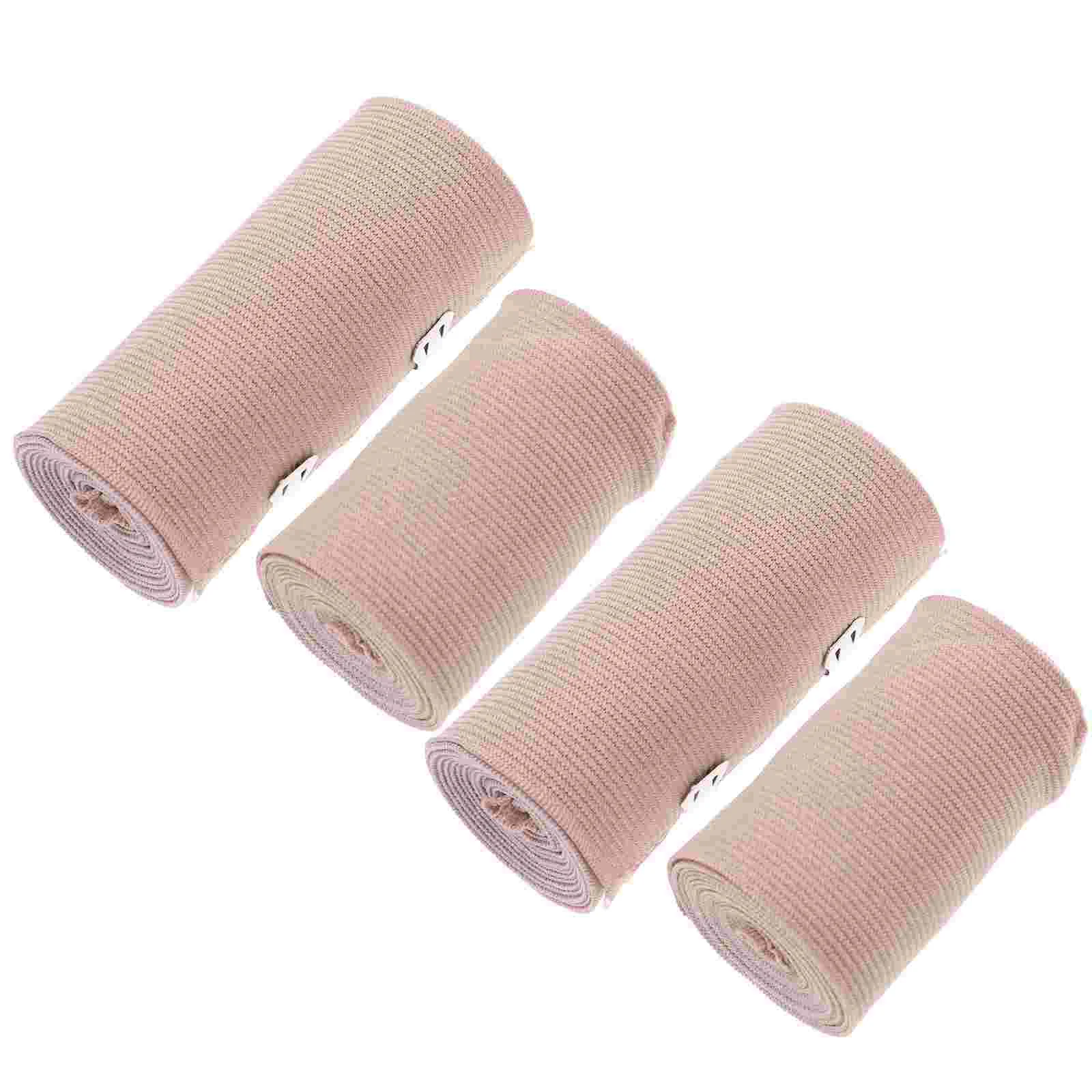 

Elastic Medical Bandages Wrap Compression Roll with Extra Metal Clips for Ankle Arm Leg or Chest Injury (Random Color)
