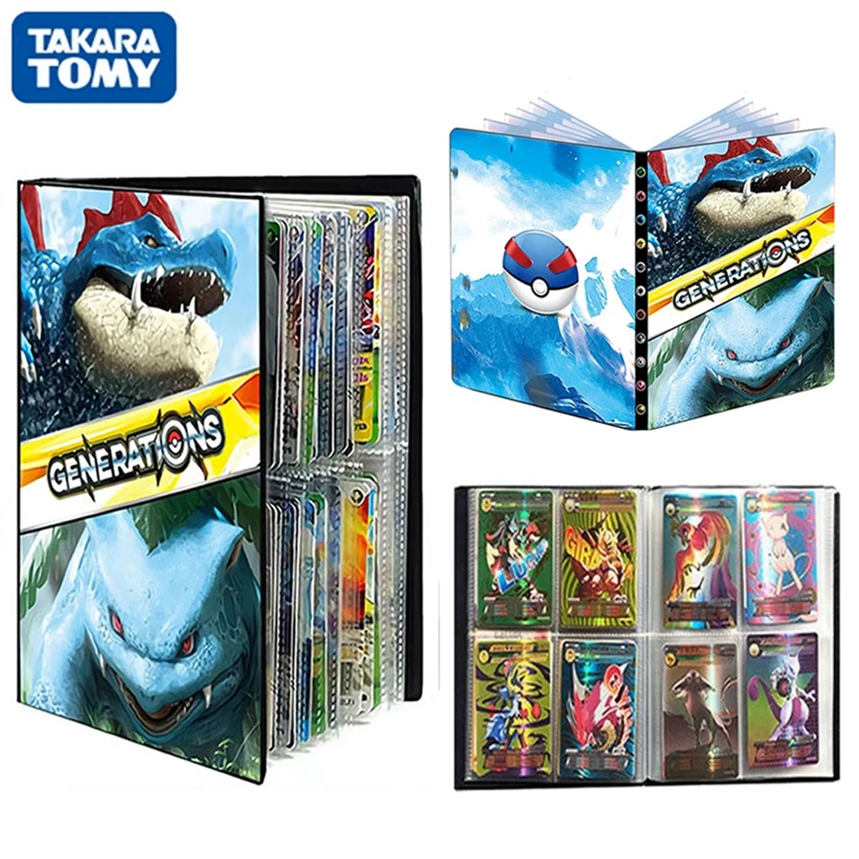

TAKARA TOMY 240Pcs Pokemon Cards Album Book Anime Game Card VMAX GX EX Folder Cool Cartoon Pokémon Collection Holder Toys Gifts