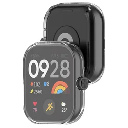 Premium Silicone Watchband and Case for Xiaomi Redmi Watch 4 - Stylish Replacement Strap with Protective Cover (Clear case)