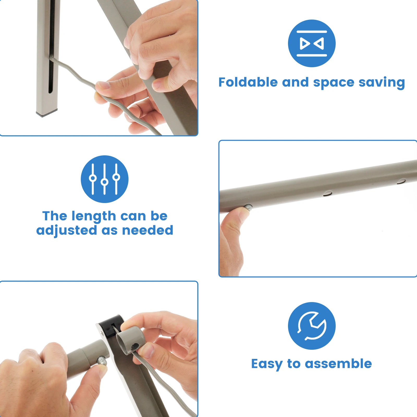Foldable Over The Door Drying Rack Expandable Clothes Hanging Rack Travel Bedroom Bathroom Clothes Towel Bar Space Saving