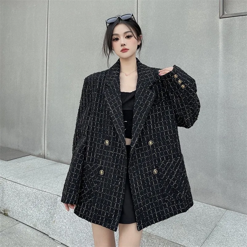 

Suit Women's Loose Temperament Woven Black