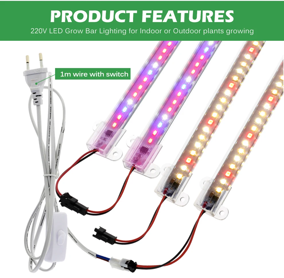 AC220V LED Grow Light 75leds LED Plant Light Bar