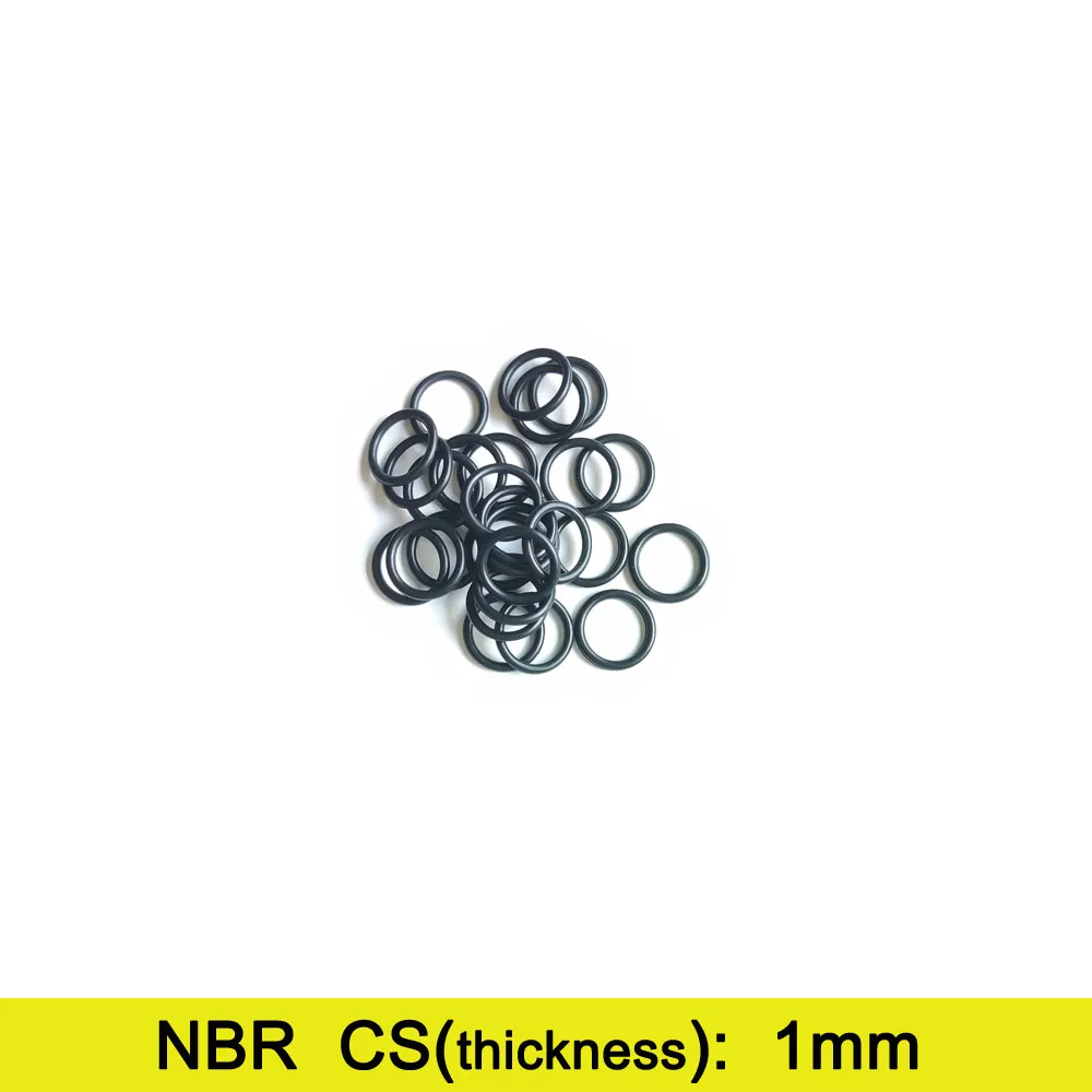 

50 PCS/Lot NBR Rubber Seals Ring Gaskets C/S 1mm Thickness O Ring Rubber Washer For Oil / Water Size: OD*ID*CS