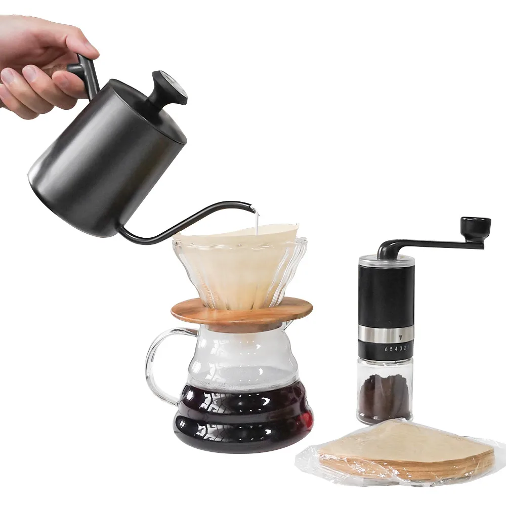 Coffee Set Specialized Pour over Drip Coffee Maker Cafe Accessories Barista  Tools Kit Portabl Coffeeware Sets Filter New