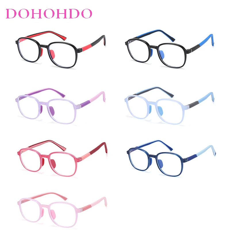 Kids Blue Light Glasses Without Graduation Child Clear Computer Spectacles Zero Prescription Medical Glasses Ultra Light Frames