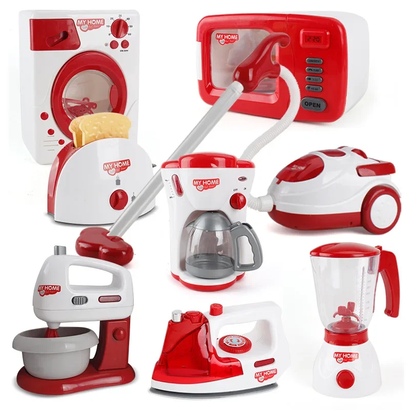 Electric Simulation Kitchen Appliances Set for Kids Cooking Role Play Educational Toy Multifunctional Fake Food Gear