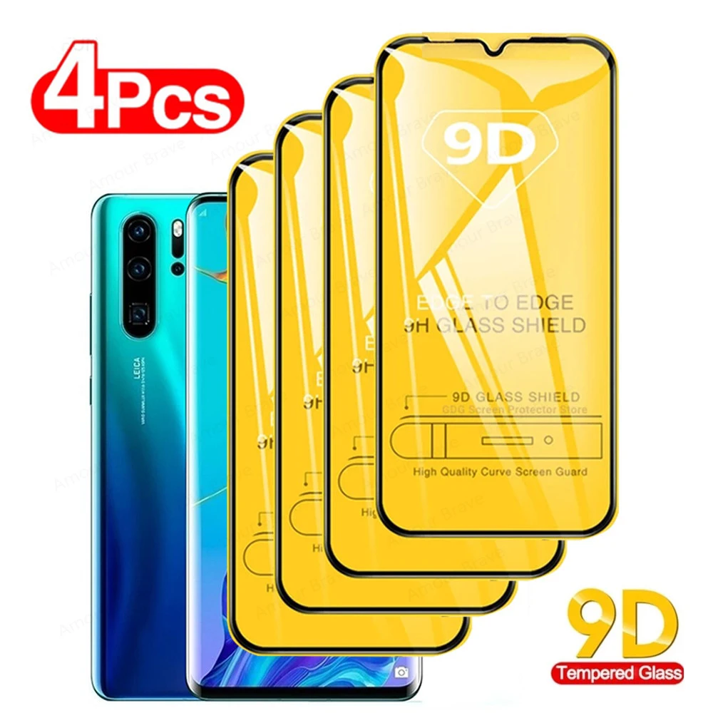 زجاج واقي 9D لهاتف هواوي P30 Lite P40 P20 Pro Honor X8 50 10X 20 30i 8A 8C 9S 9A 9X 9s 8C P Smart Z 2021 واقي شاشة