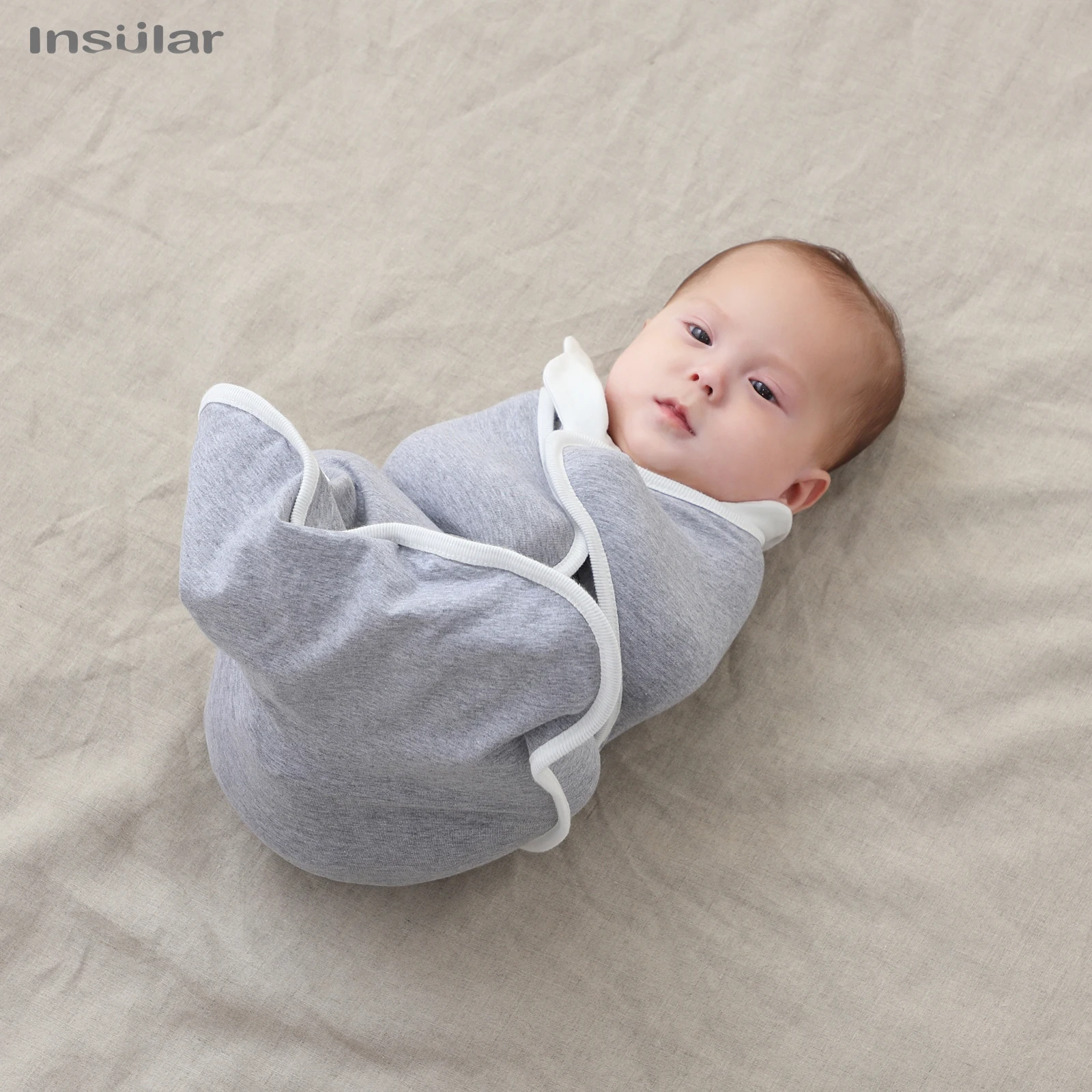 Newborn Baby Swaddle Raised Hand Anti-shock Swaddle Blanket Double Zipper Newborn Baby Cotton - 2