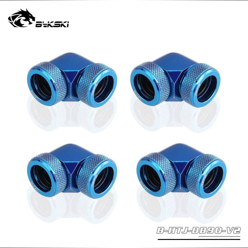 Acessório de 90 Graus 4-bykski para Uso em Tubo Rígido de Od14 mm para Compressão Manual Encaixe de Cobre Dupla Interface Od14 mm - Imagem 3