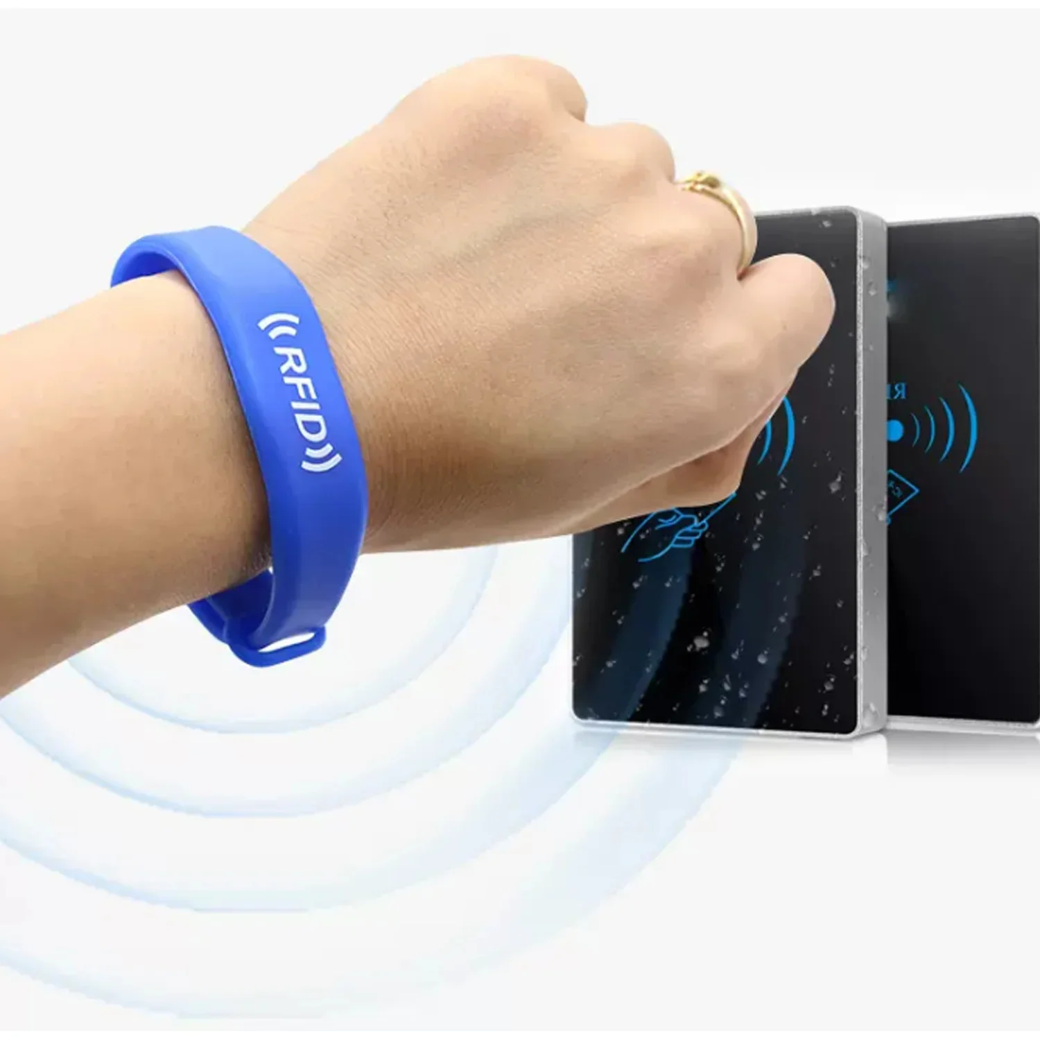 5-Pack Waterproof NFC Rewritable Wristbands with Changeable RFID Smart Chips