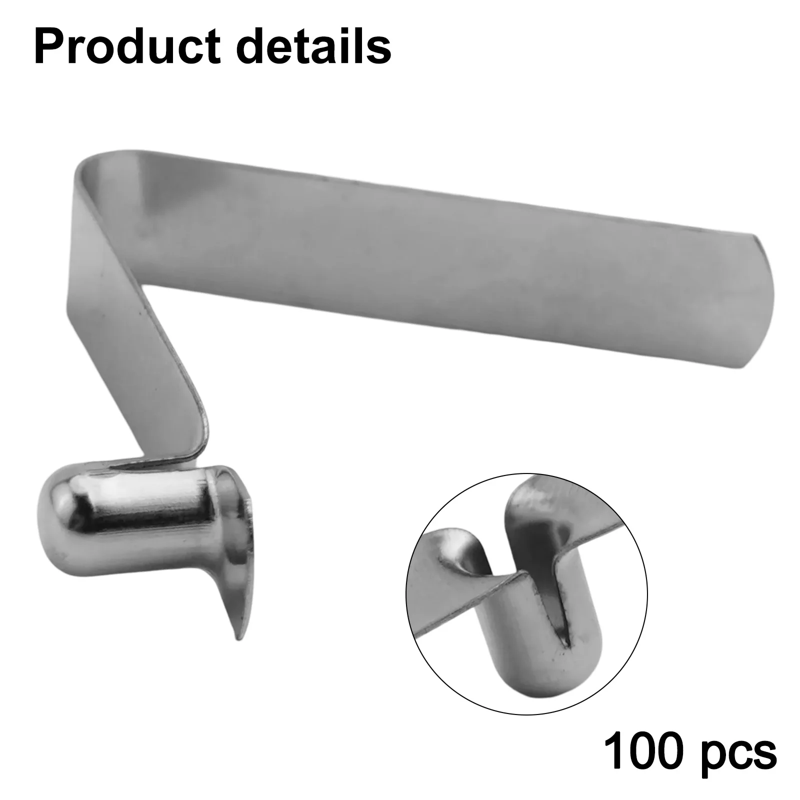 100pc Frühling Clip Snap Locking Kajak-Paddel Clip Für Zelt Pole V-förmigen Rohr Innere Teleskop Positionierung 5,5mmDia Top Bead Clip – Detail 2