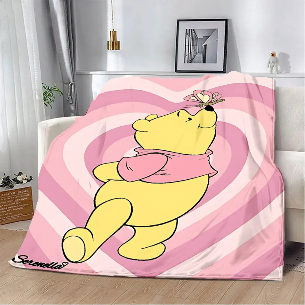 Disney Winnie The Pooh Printed Blanket Picnic Blankets Warm Blanket Soft and Comfortable Blanket Home Travel Birthday Gift 5