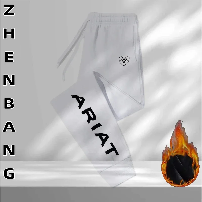 American Equestrian Brand Tactical Ariat Outdoor Sports Fitness with Drawstring and Velvet Thermal Men's and Women's Sweatpants 5