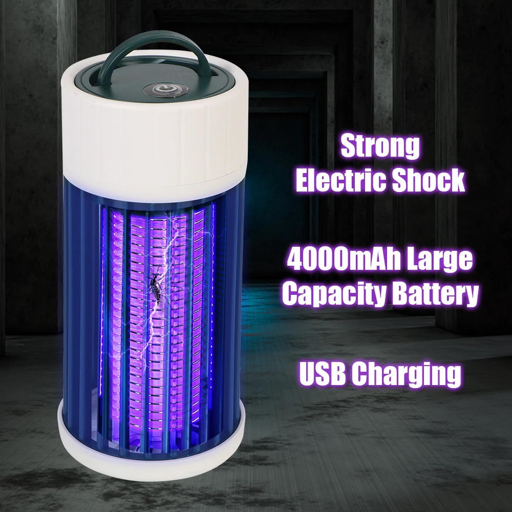 Mute Electronic Insect Killers Camping Anti Fly Trap LED Rechargeable Anti Mosquito Repellent Killer Portable Indoor Bug Zapper