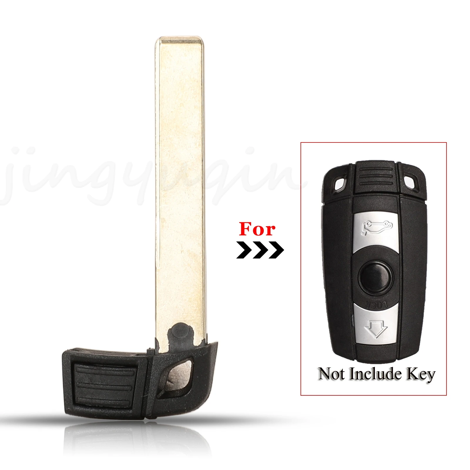 jingyuqin For BMW E90 E60 E91 E92 1 3 5 6 7 Series Remote Car Key Keyless Emergency Insert Uncut Blade Blank