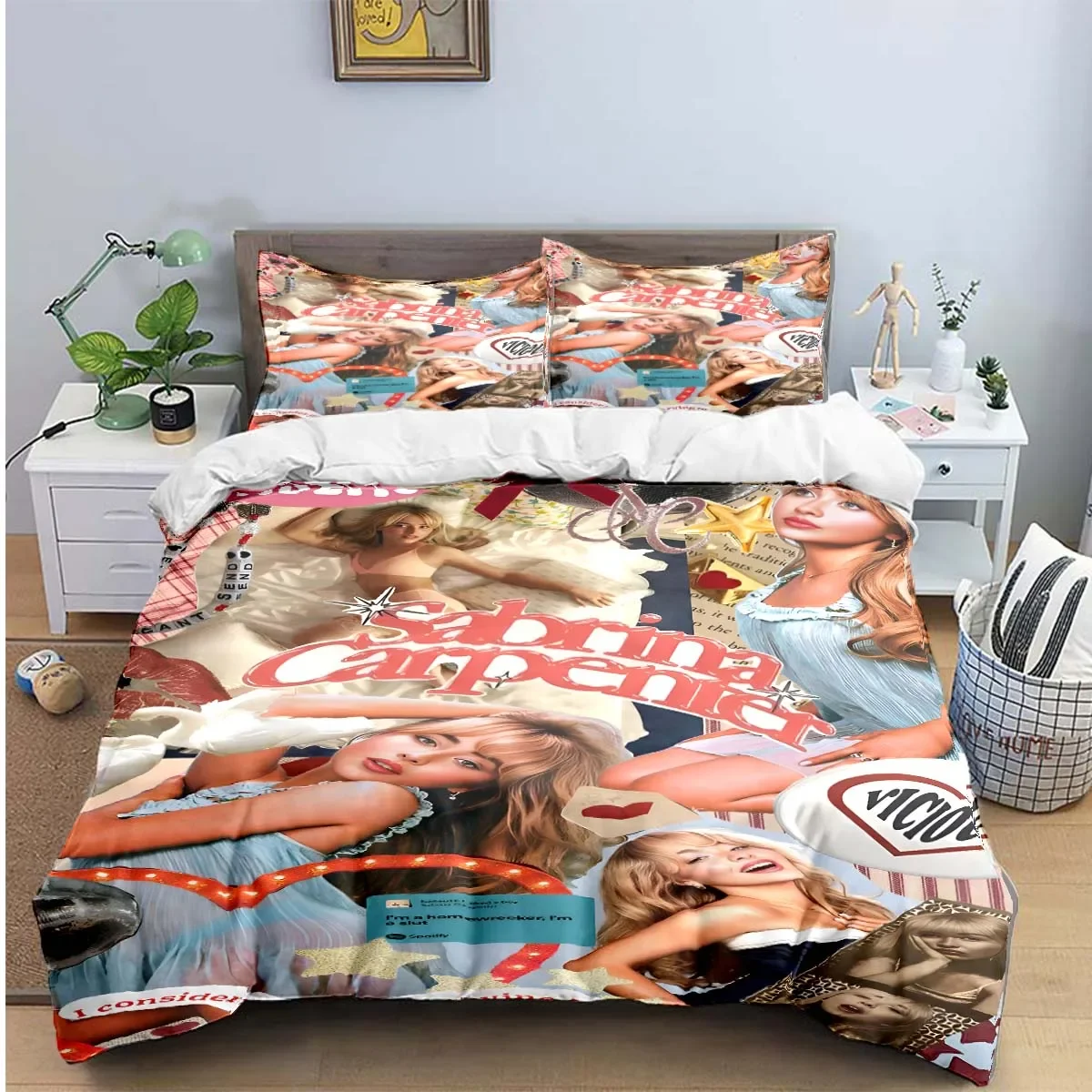 Hot Pop Sängerin S-Sabrina Bettwäsche-Sets Bett Liefert Set Bettbezug Bett Tröster Set Bettwäsche Set Luxus Geschenk – Detail 9