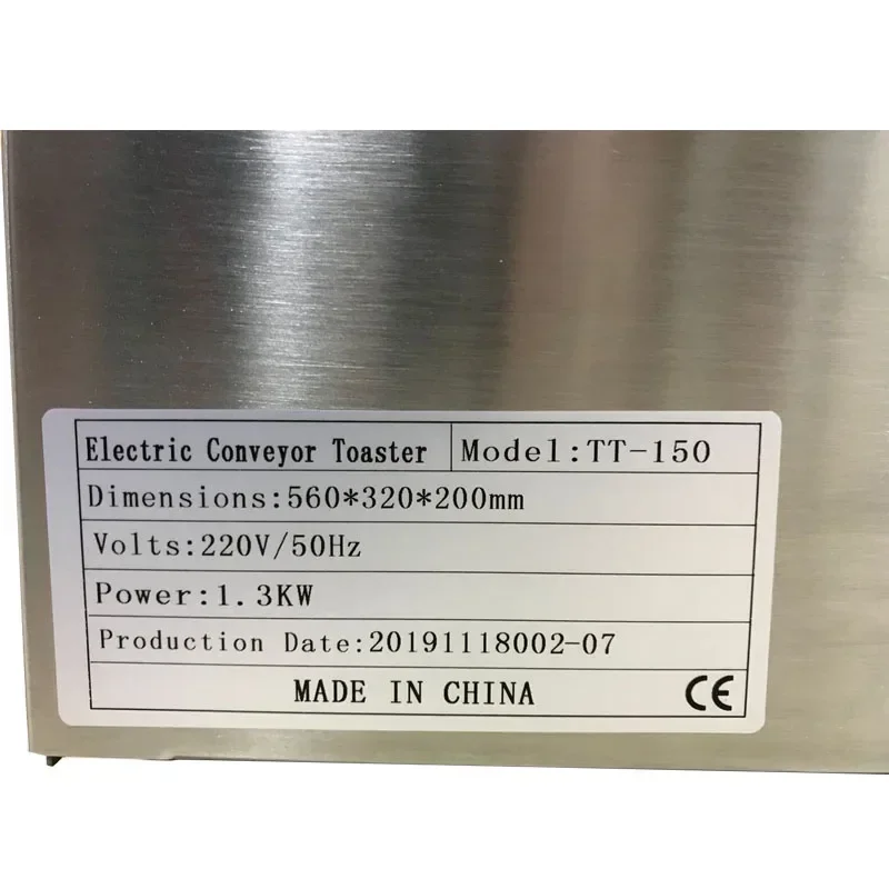 TT-150 Commercial Stainless steel toaster Automatic Fast heating bread toaster Hotel Breakfast maker Sandwich breakfast machine