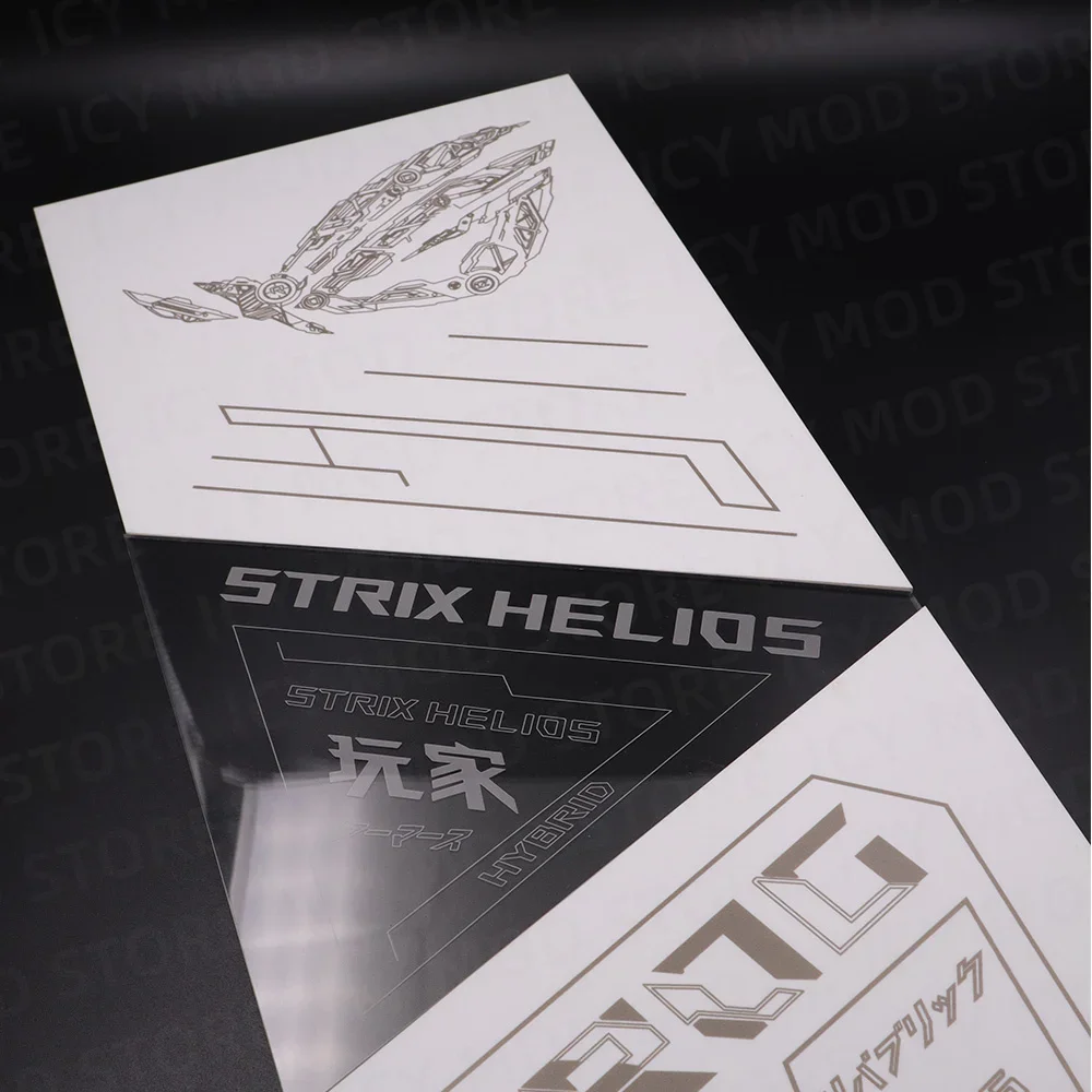 Asus Gx601 Painel Frontal de Metal Rog Strix Helios Case Placa Substituição Iluminação Mortalha Mod Gaming pc Resfriamento de Água Personalizado Diy - Imagem 4