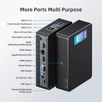 MeLE Quieter HD3 Fanless Mini PC Windows 11 Pro Celeron N5105 8GB 128GB Industrial IoT Computer, SSD HDD Gigabit Ethernet PXE 4K 2