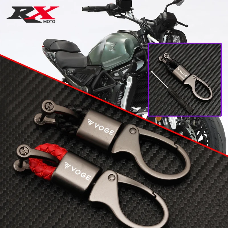 

New For VOGE 200AC 300AC 300R 300RR 500R 500DS 650DS 500R 600DS ER10 Motorcycle High Quality Braided Rope Keyring Metal Keychain