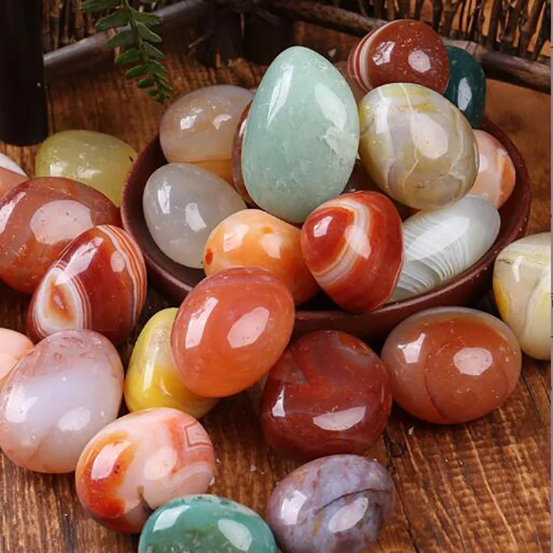 Натуральный Красочный Смешанный опущенный агат Кристалл оптом смешанный драгоценный камень Tumblestone полированный драгоценный камень