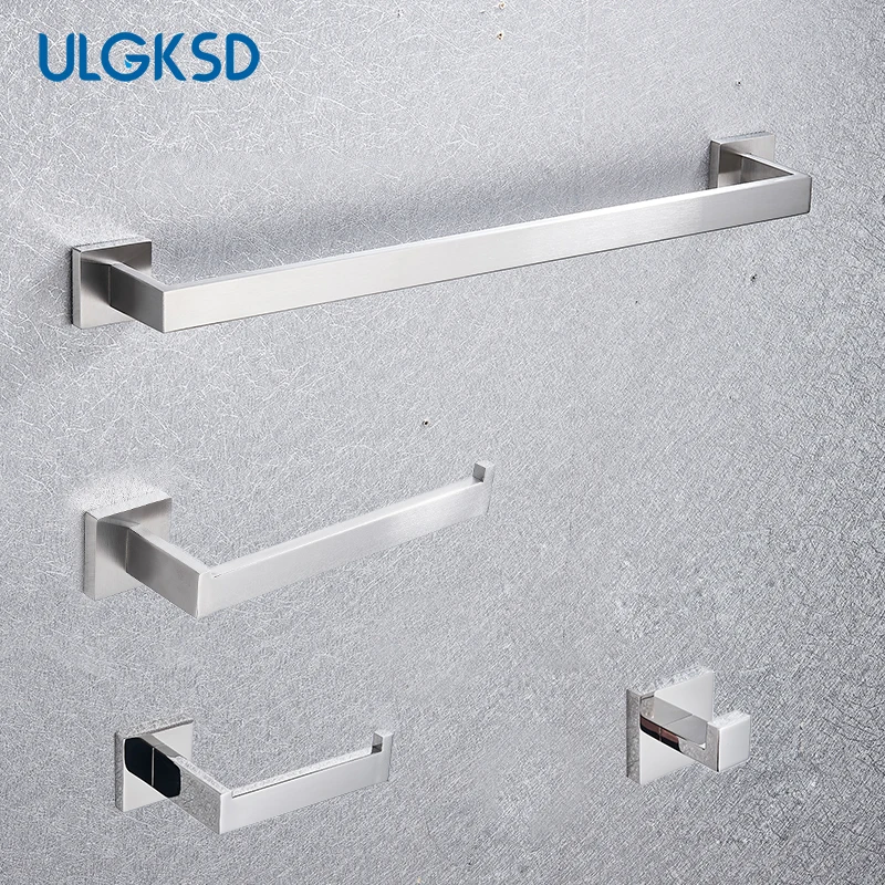 Bathroom hardware set Paper towel holder Toilet paper holder Bathrobe shelf Bathroom towel rack hooks 40cm
