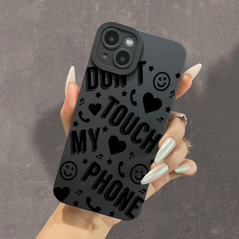 Don't Touch My Phone Pattern Soft Silicone Case - Vibrant Protection Cover