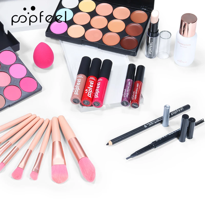 Description Picture 6 of itemPOPFEEL Complete Makeup Set for Beginners- All-in-One Cosmetic Kit for Women Including Eyeshadow, Concealer, Foundation, Mascara