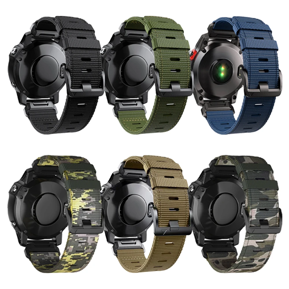 Nylon QuickFit Wristband with Adjustable Strap, 22mm/26mm - Enhanced Comfort and Durability