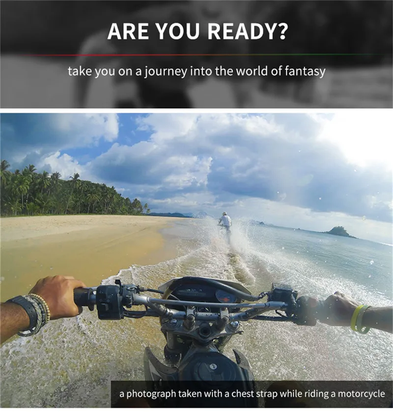 TELESIN Action Camera Head Strap Chest Belt Mount Mount For GoPro Hero 11 10 9 8