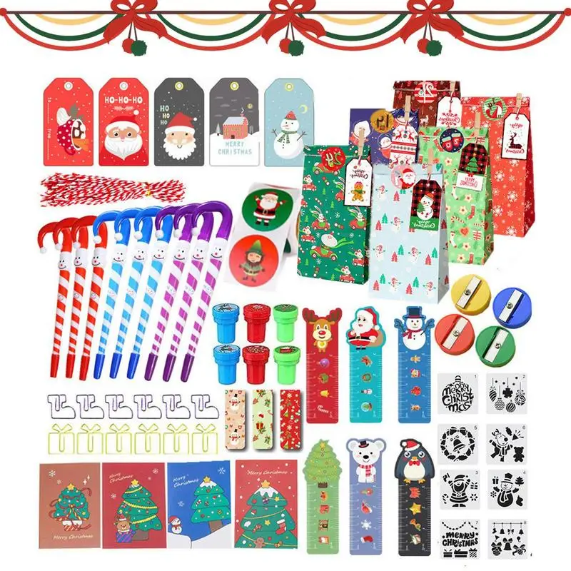 

Christmas Stationery Party Favor Children's Stationery Gift Box Set Christmas Stationery Collection For Kindergarten Prizes