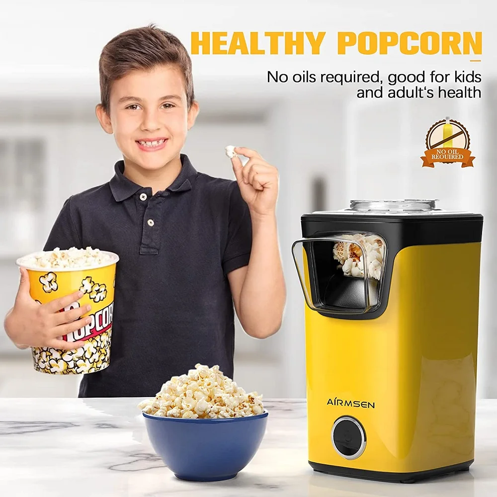 Hot Air Popcorn Maker 1100W Electric Popcorn Machine with Measuring