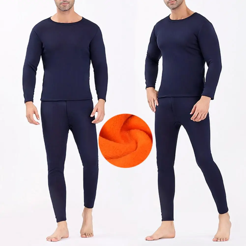 Women Two-piece Suit Men's Winter Thermal Underwear Set Stay Warm Slim Fit Durable Fabric for Comfortable Long-lasting Wear