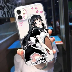 Transparent Cute Japanese Maid Girl Cartoon Phone Case - Soft TPU Cover - iPhone 17 Pro Max (Style 1)