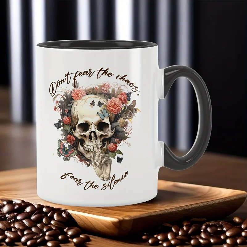 

Don't Be Afraid of Chaos and Silence Mug, Healthy Water Cup for Your Loved One, for Friends, Birthday, Holiday Gift, Christmas