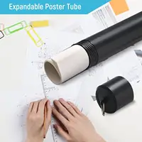 Extendable Poster Tubes Waterproof Drawings Transport Tubes Multipurpose Artwork Carrying Case Lightproof Drawings Storage Tube 5