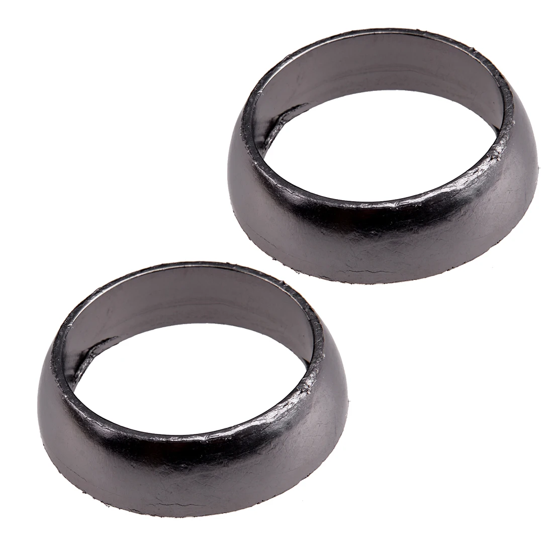 2Pcs/Set Universal Car Silver Graphite 2" Inner Diameter Exhaust Muffler Pipe to Manifold Gasket Fit For SUV Accessories