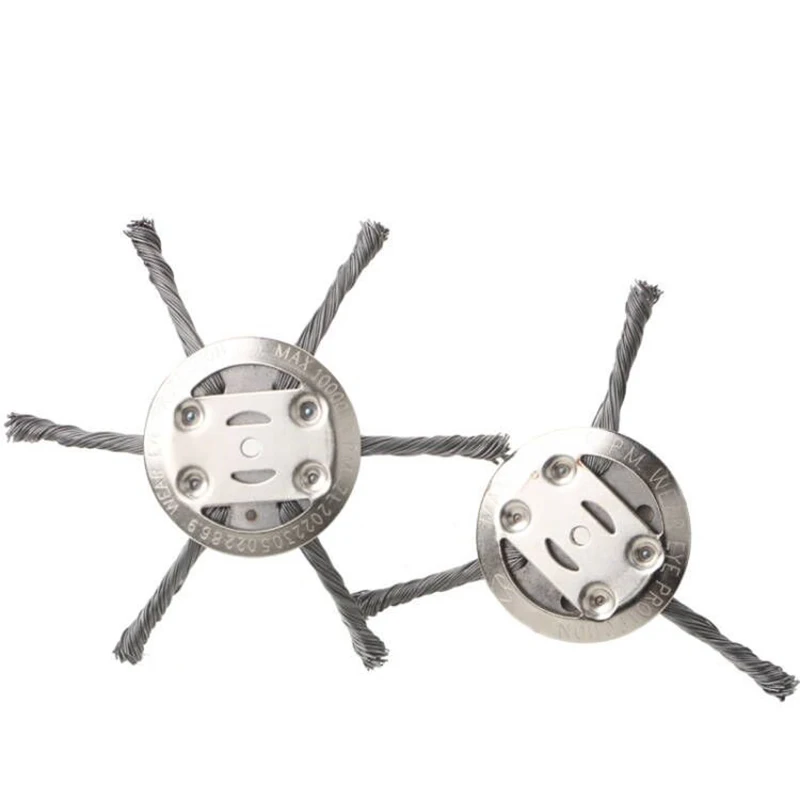 

6-дюймовая головка из стальной проволоки, головка для триммера, универсальная щетка для травы, подходит для прямого вала, щеточка для удаления Моха и ржавчины