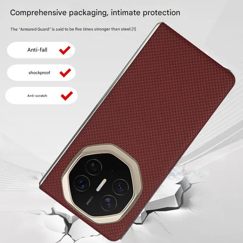 Ultra-Thin Carbon Kevlar Fiber Aramid Magnetic Case - Slim, Lightweight, Matte Black Premium Cover