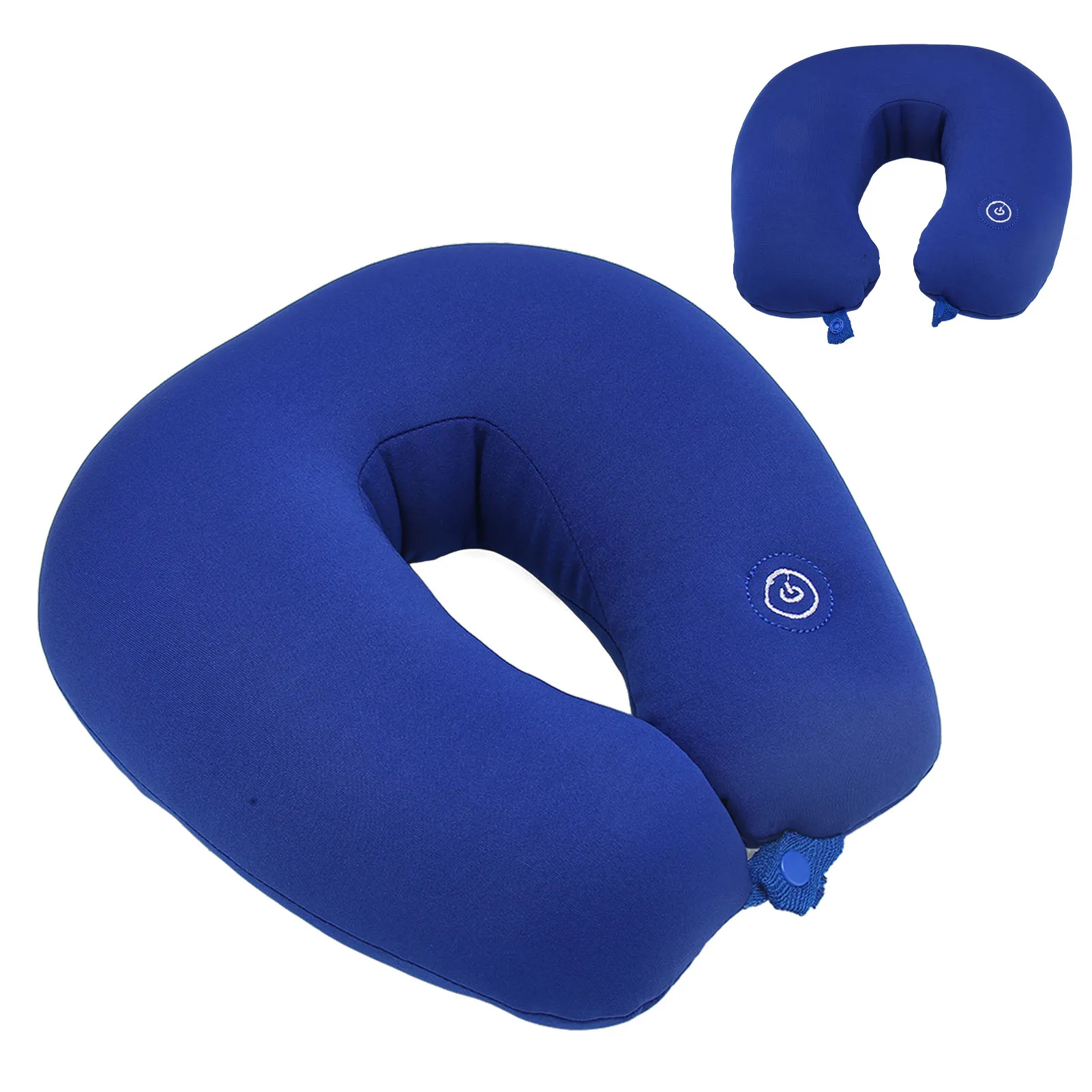 Travel Pillow Memory Foam U Shaped Electric Vibration Message Airplane Neck Message Pillow Blue Memory Foam Neck Pillow