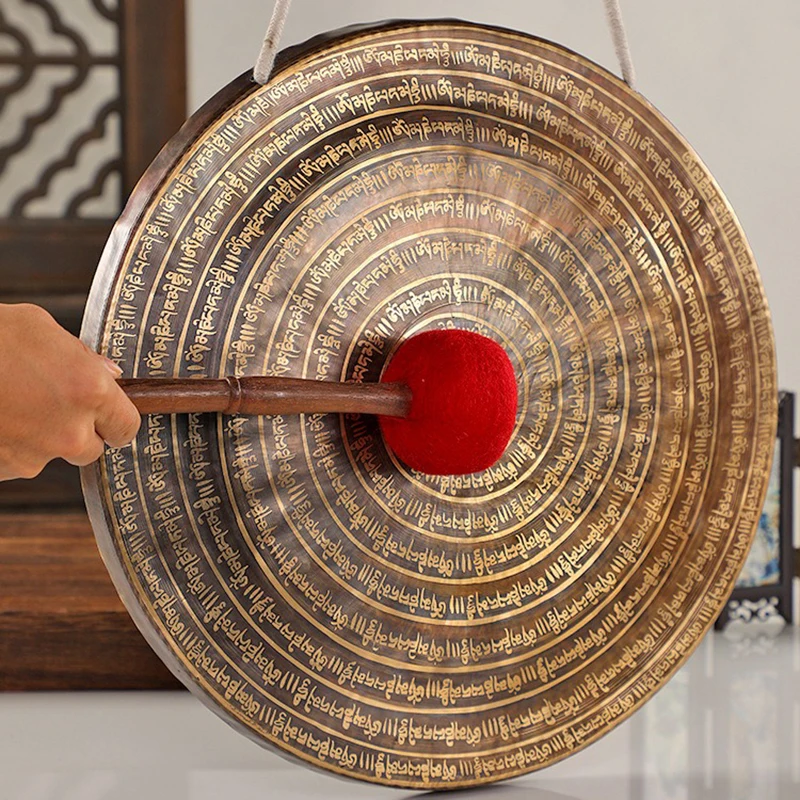 Gong tibétain - gravé du Yogi aux 7 chakras 62 cm Méditation guérison